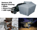 Ventura 270 Degree Awning + Walls + LED lights + Cooker (IN STOCK)